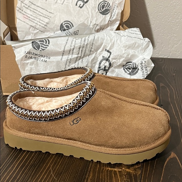 UGG Brown Suede Slip-On Clogs, Tasman II - Picture 1 of 4